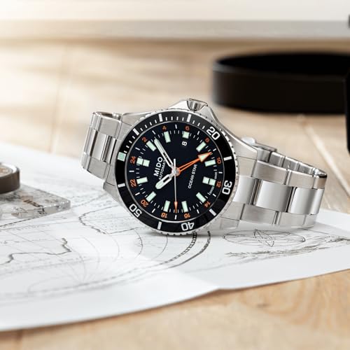 MIDO Ocean Star GMT - Swiss Automatic Watch for Men - 44mm Stainless Steel Case with Black Ceramic Rotating Bezel - Black Dial - Stainless Steel Bracelet - M0266291105101 by MIDO - Image 3