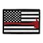 American Flag - Distressed Firefighter
