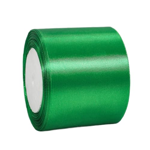 Fita de cetim larga 100 mm, fita de presente verde, 22 m seda raso-ponta de laço, fita de tecido para embrulhar presentes, trabalhos manuais, ramo de noiva, balões, fita de cetim para decoração de