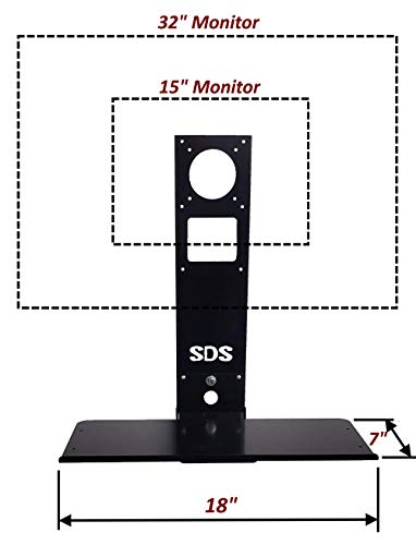Sds Imount 4.0 Adjustable Vesa Monitor & Keyboard Wall Mount Bracket With Tilt & Fold-Up, Black, Workstation, 100Mm & 75Mm Vesa, Small Footprint, Mounts Direct To Wall, Small Hdpe Tray 7X18 #TOP1