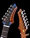 Leo Jaymz Electric Guitar Hurricane Deluxe Series, Burl Top, Mahogany Body, Roasted Maple Neck, Rosewood Fretboard, Locking Tuners, Rounded Frets, Case(Blue Colorful Deluxe)