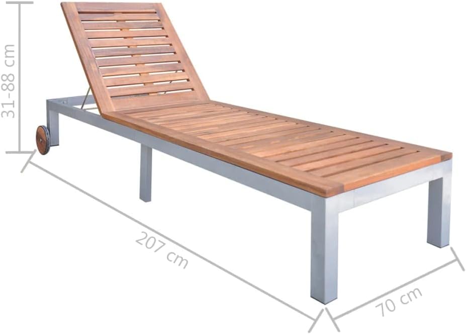 vidaXL chilienne bois acacia détail
