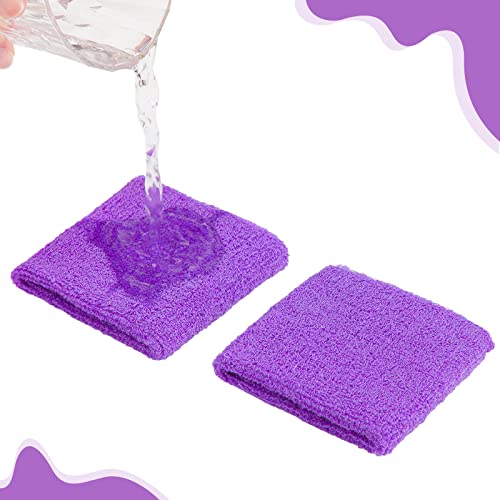 Image of Bememo 12 Pack Wristbands Sweatband for Women Men, Neon Colored Sport Wrist Bands, Tennis Football Basketball Sweatbands, Moisture Wicking Arm Bands for Working Out