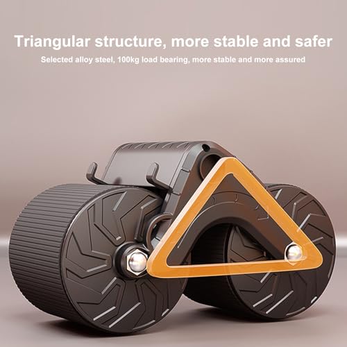 YRTUOP Rueda Abdominal,Equipo Silencioso con Rebote Automático - Rodillo de Entrenamiento Abdominal - para Principiantes Hombres Mujeres en Hogar Gimnasio Viaje - imagen 8