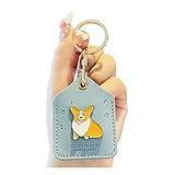 YOYUMI Porte-Cles Dessin Animé Corgi Carte De Contrôle D'Accès Ascenseur Carte Ensemble Voiture...