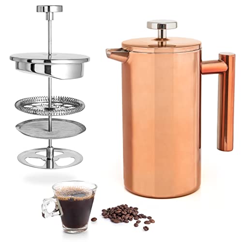 Mixpresso French Press Coffee Maker 26 Oz Stainless Steel Coffee Press