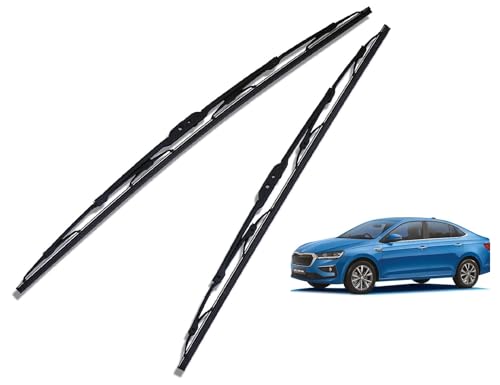 Image of Auto Hub Car Wiper Blade Compatibility with Skoda Slavia Windshield Car Wiper Blade Size D-24,P-18