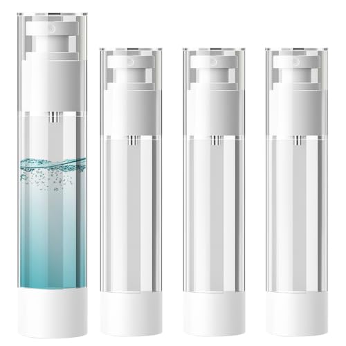 Spray Bottle - Fine Mist Refillable Travel Bottles for Hair & Skincare – Mini Airless Pump 1.7oz Leakproof Spray Bottles (4 Pack)
