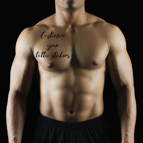 Tatuaggi temporanei personalizzati trasferimento rapido di tatuaggi temporanei testo e modelli impermeabili e possono essere conservati per 5-12 giorni possono essere facilmente rimossi personalizzati