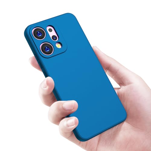 Image of Kapa Matte Protective Lens Flexible Back Cover for Oppo Reno 14 5G | Slim Silicone with Soft Lining Shockproof Full Body Bumper Case (Blue)