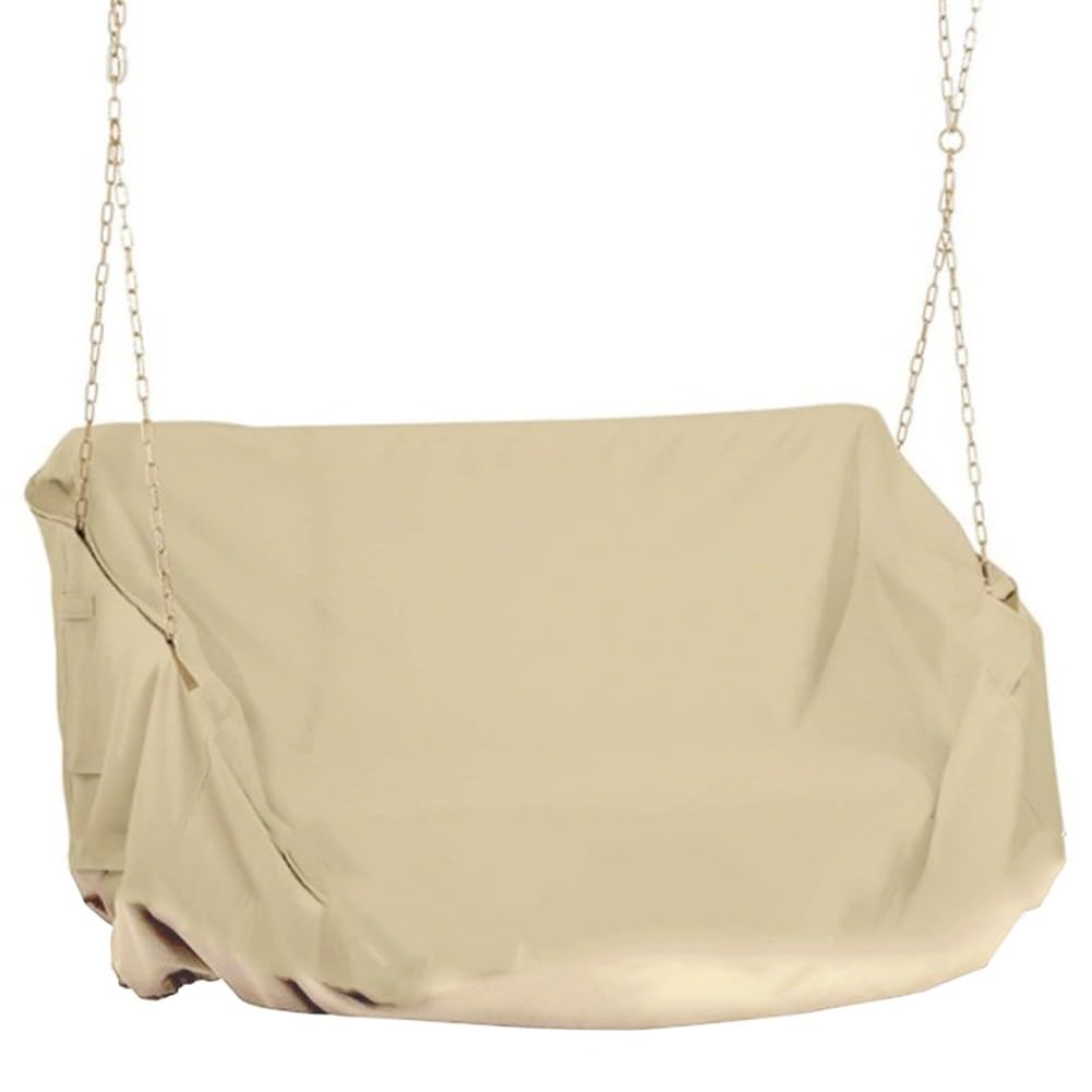 Housse de balancelle suspendue beige en tissu Oxford 210D pour protection de jardin