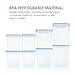 Large Tall Airtight Food Storage Containers 8 Pieces, Vtopmart BPA Free Plastic Kitchen Storage Containers for Bulk Food, Flour, Sugar and Baking Supplies, with 24 Labels, Blue