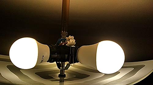 Miniatura 4 de Paquete de 2 enchufes negros de repuesto, base media, portalámparas incandescente fenólico multiracimo, sin llave con soporte superior e inferior