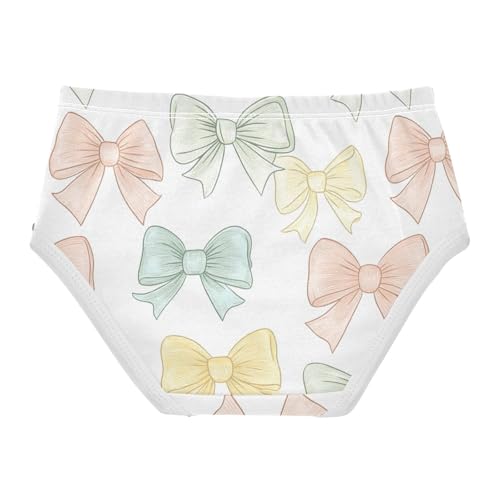 Wusikd Cute Bows Girls' Underwear Cotton Girls Briefs Soft Toddler Underwear 2T2