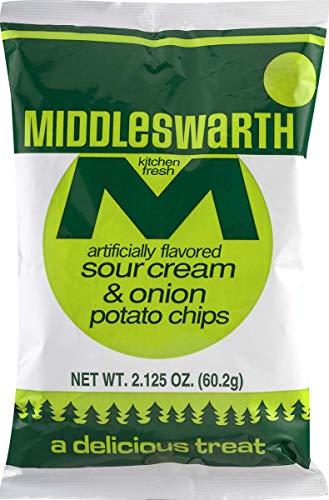 Middleswarth Kitchen Fresh Potato Chips-Pack of 12/2.12 oz. Bags (Sour Cream & Onion)