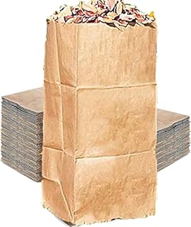 Rocky Mountain Goods Yard Waste Bags - Large 30 Gallon Brown Paper Leaf Bags for Yard / Garden - Environmental Friendly Lawn Bags - Tear Resistant Refuse Yard Bags - Heavy Duty 2 Ply Self Standing (5)