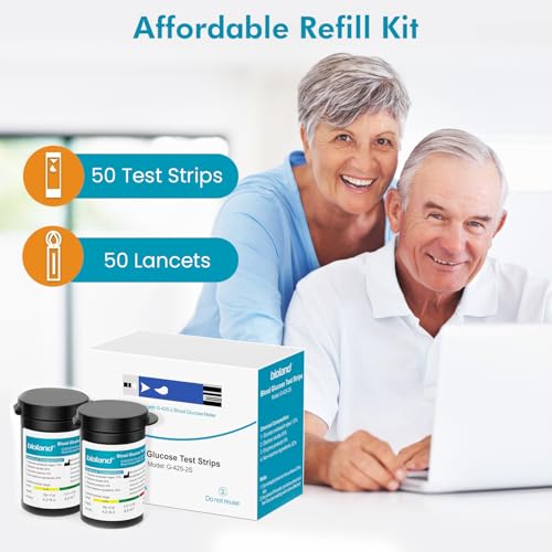 Blood Glucose Test Strips 50 for Bioland G-425-3, G-425-2 Blood Glucose Meter