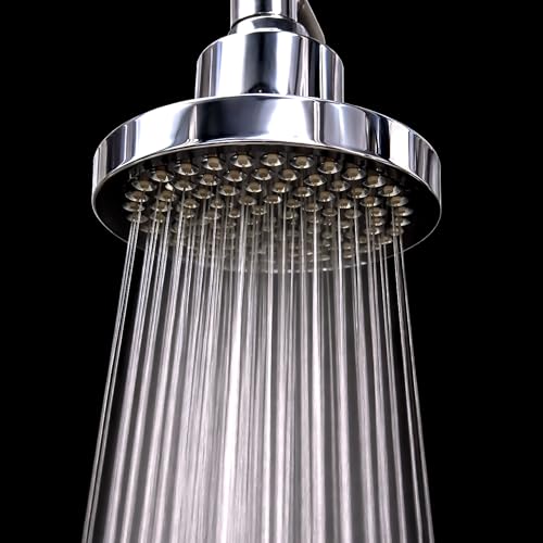 Image of Mila Filtera Shower Head | ABS Wall Mounted Chrome Finish Modern Bathroom Accessory with Full Spray & Even Water Flow