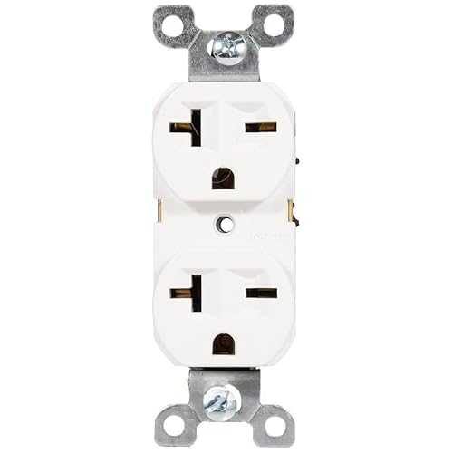 Miniatura 1 de SHADID Toma de corriente de pared única de 220 V  240 V  250 V, receptáculo Nema 6-20R, interruptor eléctrico de 20 amperios, grado industrial,