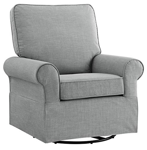 Angel Line Natalie Upholstered Swivel Glider, Grey
