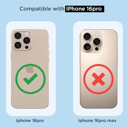 Image of Amazon Basics Back Cover for iPhone 16 Pro Mag-Safe Shockproof PC + TPU Protective Case Magnetic Support Bumper Case (Transparent Mag-Safe)