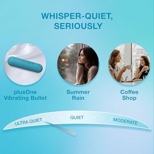 Image of plusOne Bullet Vibrator for Women, Mini Vibrator Made of Body-Safe Silicone, Fully Waterproof, USB Rechargeable, Sex Toy Personal Massager with 10 Vibration Settings, Teal | Sex Toy Personal Massager with 10 vibration settings, Fully Waterproof, USB Rechargeable