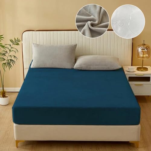 防水ボックスシーツ あったか 冬用 シングル マイクロファイバー 暖かい 秋冬用 介護 ベッドシーツ フランネル 完全防水 蓄熱 防寒対策 洗える ゴム付 滑り止め セミダブル ダブル 赤ちゃん 子供 敷き布団カバー マットレスカバー 柔らかい 抗菌防臭