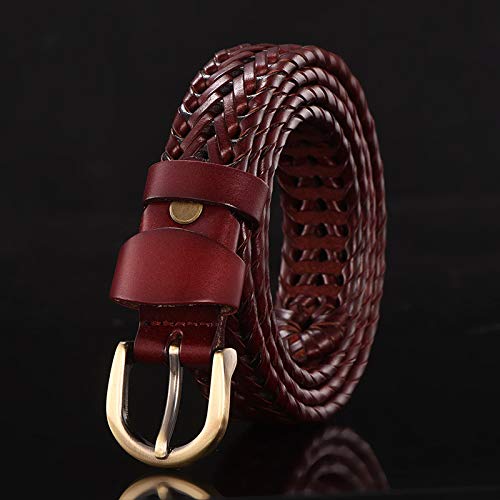 Womens Braided Leather Belt 1 inch Woven Belts for Women Ladies Girls Casual Belt for Jeans Dress Golf3