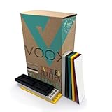 VOOXA Technik Verglasungsklötze 30 x 100mm | 1-2-3-4-5-6-8 mm Distanzklötze aus Kunststoff | 70 Stück Abstandhalter, Unterlegplatten