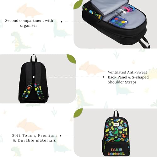 Image of F Gear Playcraft School Backpack for Kids 19L Soft Touch Lightweight & Durable | 2 Spacious Compartments, Front Pocket & Bottle Holder for Everyday Use