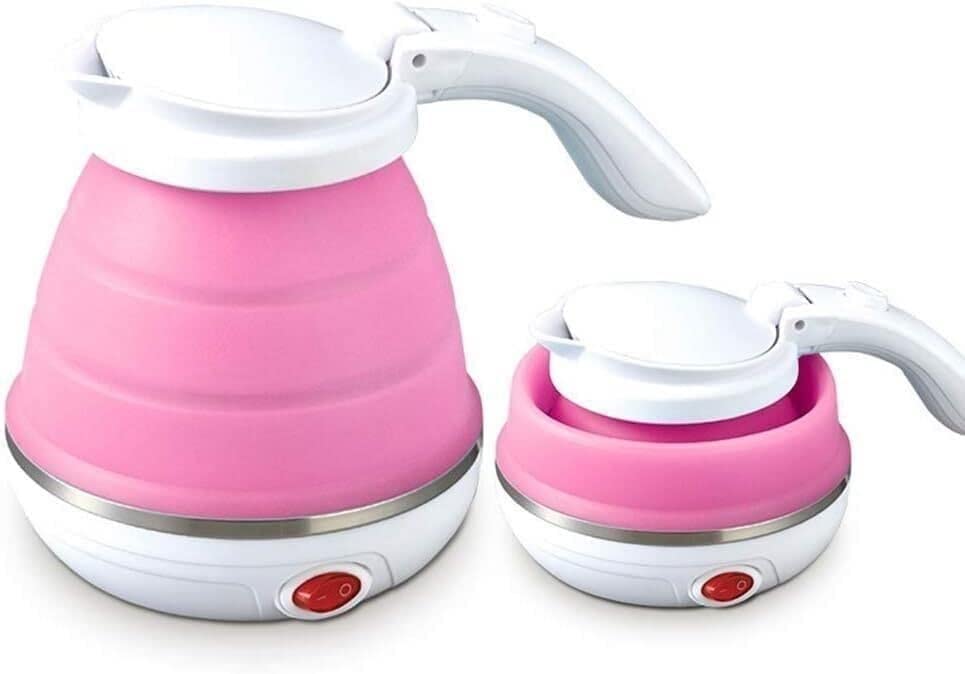 hervidor eléctrico, Hervidor portátil plegable de silicona grado alimenticio, 500 ml