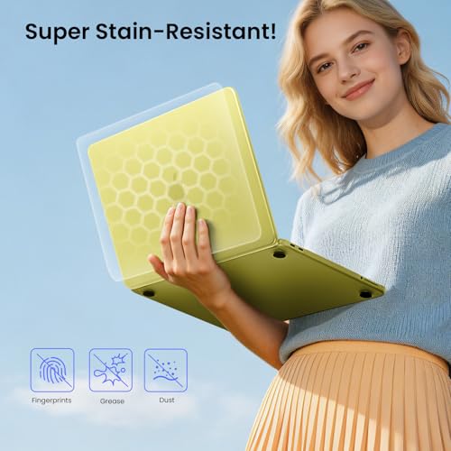 Image of BlueSwan Compatible with 2026 MacBook Neo Case 13-inch with A18 Pro chip A3404, 100% Match Official Color, Sturdy Protective Hard Shell, Ultra-Thin Mac Cover, Citrus, Matte Laptop Skin