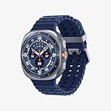 Samsung Galaxy Watch Ultra 47MM 2025 (CAD Version) AI Smart Watch, Marine BandTitanium Casing, Cushion Design, Quick Button, 47mm, LTE (Titanium Blue)