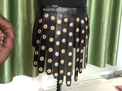 Roman Black Leather Apron Belt Wearable Armor Costume Medieval Larp Re-enactment Cosplay Clothing For MEN Greek Belt Accessory3