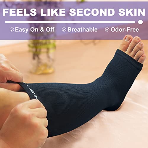 NEWZILL Copper Compression Socks for Women & Men Circulation 20-30mmHg, Graduated Open Toe, Cotton Compression Socks for Nurses3