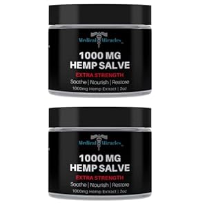2 Pack Hemp 1000 Mg Healing Salve.Ideal for HIPS, Joints, Neck, Back, Elbows, Fingers, Hands, and Knees. 100% Natural – Made in USA