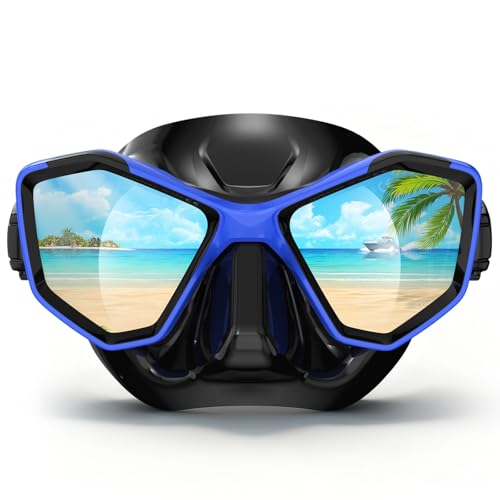 Scuba Mask Adults, Snorkel Diving Mask, Freediving Mask, Snorkeling Gear Swimming Goggles HD...
