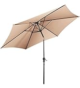 DREAMADE Sonnenschirm neigbar, Sonnenschirm mit Kurbel, Faltbarer Gartenschirm/Terrassenschirm/Ku...