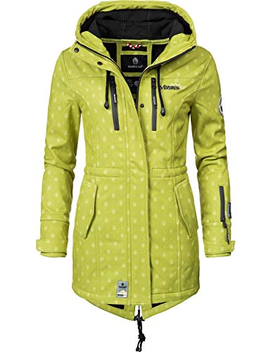 Preisvergleich Produktbild Marikoo Damen Softshell-Jacke Outdoorjacke Zimtzicke Grün Dots Gr. S