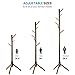 ZOBER Coat Rack Free Standing - Wooden Coat Tree W/ 6 Hooks - Coats, Purses, Hats - Adjustable Sizes, Easy Assembly - Vintage