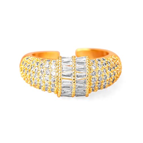 Image of Rubans Ring American Diamond Zirconia Trendy Jewellery Gift for Women & Girls