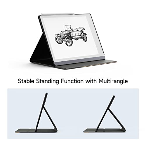 Ayotu Case for Remarkable 2 Paper Tablet 10.3" 2020 Released, Fabric Folio Cover with Pen Pocket, Stable Stand Design, Black & Light Cork (Exclusive Templates Provided)