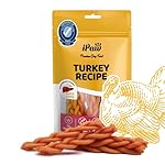 iPaw Turkey Dog Treats, SQF Certified Human Grade Dog Treat, Suitable for Training Chew, Hypoallergenic, Rawhide Alternative, Braided Stick (Duck Liver)
