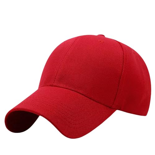 Baseball Cap Adjustable Size for Running Workouts and Outdoor Activities Gym Hiking- All Seasons for Men/Women (US Alpha One Size Red)