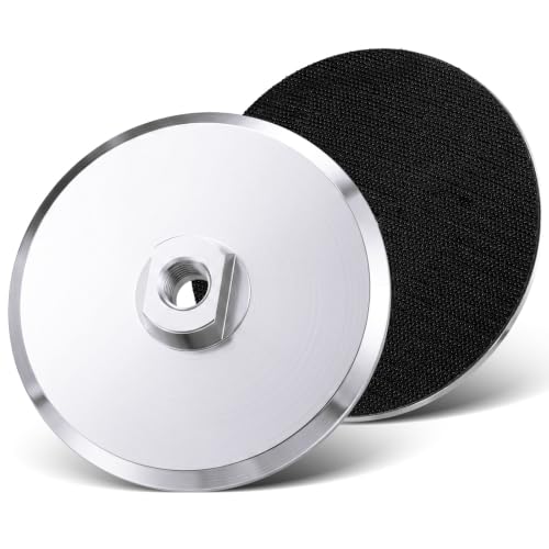 Hicarer 2 Pcs 5 Inch Heavy Duty Aluminum Backer Pad 5/8-11 Thread