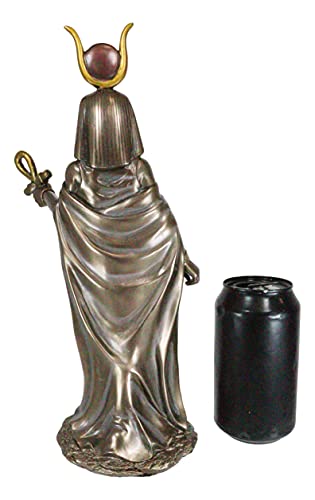 Ebros Egyptian Deity Goddess Hathor Holding Ankh Statue 11" Tall Patroness Of Motherhood Joy Love And Feminism Classical Egypt Decor Home Office Library Study Historical Sculpture #TOP6