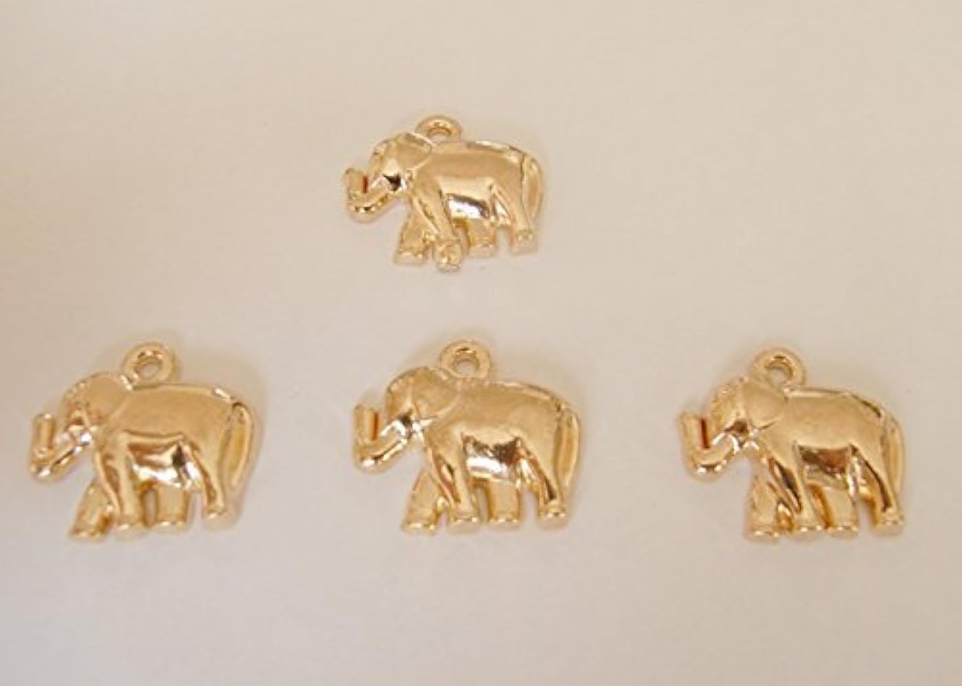 Amazon | Nina ゾウ チャーム 【 ゴールド 1.5cm 8個 】 モチーフ