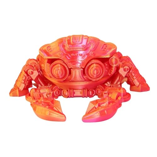 1pc 3D Printing Mechanical Crab Joint Movable Model Exquisite Novelty Anti-stress Figurine Miniature Desk Accessories Gift 14cm