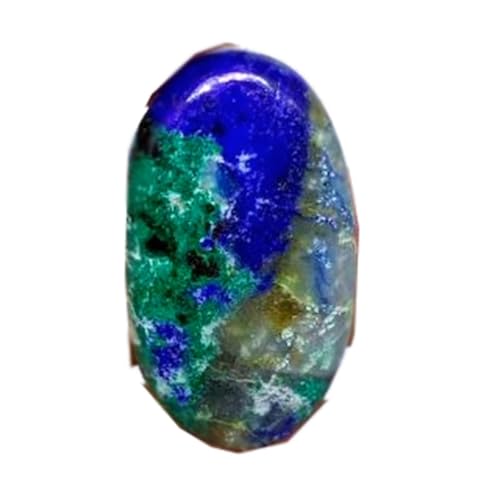 Azurite malachite naturelle : cabochon gemme pour fabrication pendentif et bague