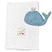 Fehn 056365 - Coperta in mussola con balena di fehnNATUR, morbida coperta per neonati e bambini a partire da 0 mesi, 135 x 100 cm